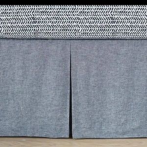 Pottery Barn Kids Belgian flax linen crib skirt